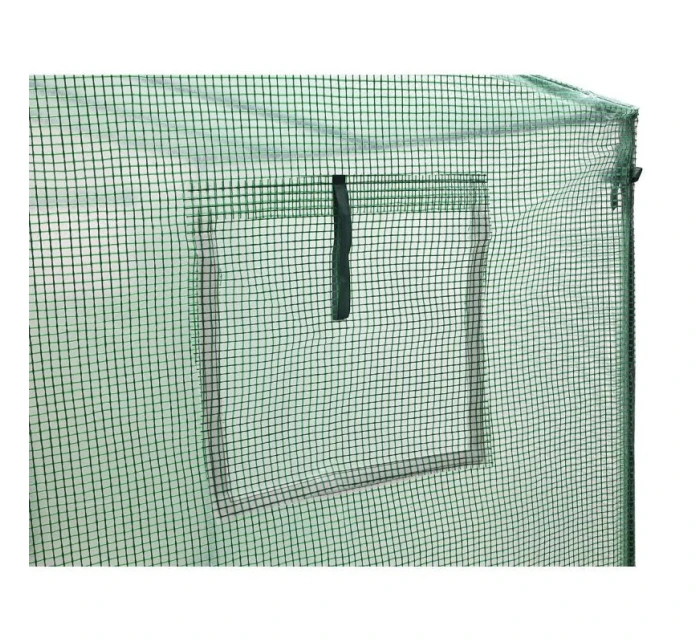 SKLENĚNÁ SKŘÍŇ PRO ZAHRADNÍ TOMATOPY 200x77x168-150CM PE ZELENÁ