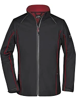 Daiber JN 1121 Dámská softshell bunda s odepínacími rukávy 02.1121 black/red