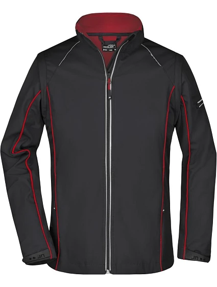 Daiber JN 1121 Dámská softshell bunda s odepínacími rukávy 02.1121 black/red
