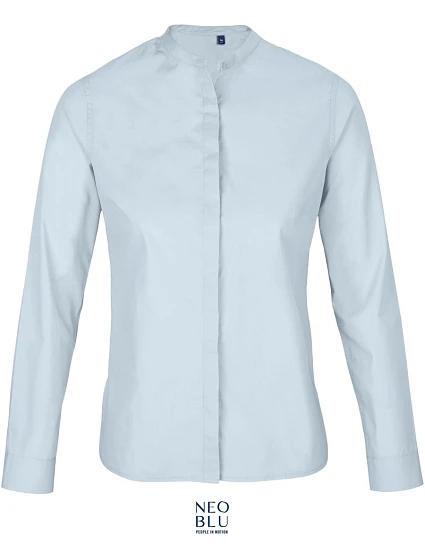 NEOBLU Bart Women Popelínová halenka s dlouhým rukávem 24.3787 soft blue NEOBLU Bart Women Popelínová halenka s dlouhým rukávem 24.3787 soft blue
