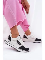 Dámské Sportovní Boty Na Platformě Big Star RR274A223 HI-POLY SYSTEM Bílá-Černá Dámské Sportovní Boty Na Platformě Big Star RR274A223 HI-POLY SYSTEM Bílá-Černá