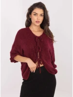 Sweter MI SW model 21253142 bordowy - FPrice Sweter MI SW model 21253142 bordowy - FPrice
