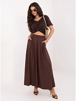 Spódnica RV SD model 22048625 ciemny brązowy - FPrice