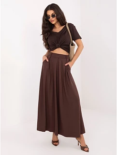 Spódnica RV SD model 22048625 ciemny brązowy - FPrice