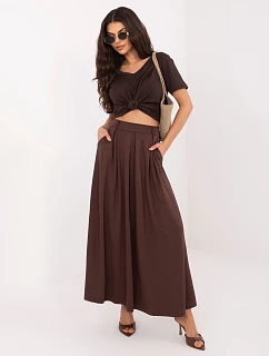 Spódnica RV SD model 22048625 ciemny brązowy - FPrice