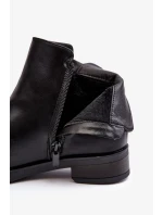 Kožené dámské ploché boty Black Vasica Kožené dámské ploché boty Black Vasica