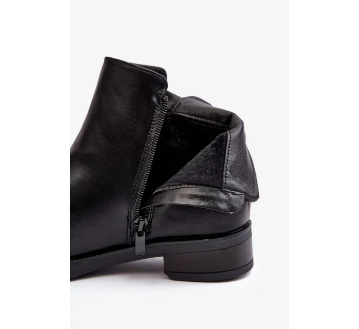 Kožené dámské ploché boty Black Vasica Kožené dámské ploché boty Black Vasica