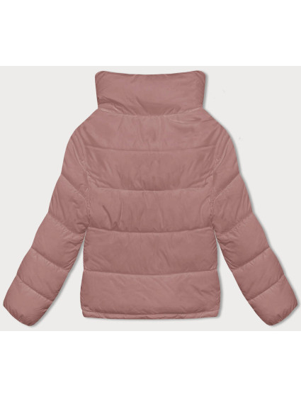 Růžová dámská zimní bunda se stojáčkem (16M9107-46)
