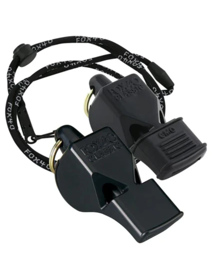 FOX 40 CLASSIC A CLASSIC CMG PÍŠŤALKA ČERNÁ SE ŠŇŮROU 2 BALENÍ