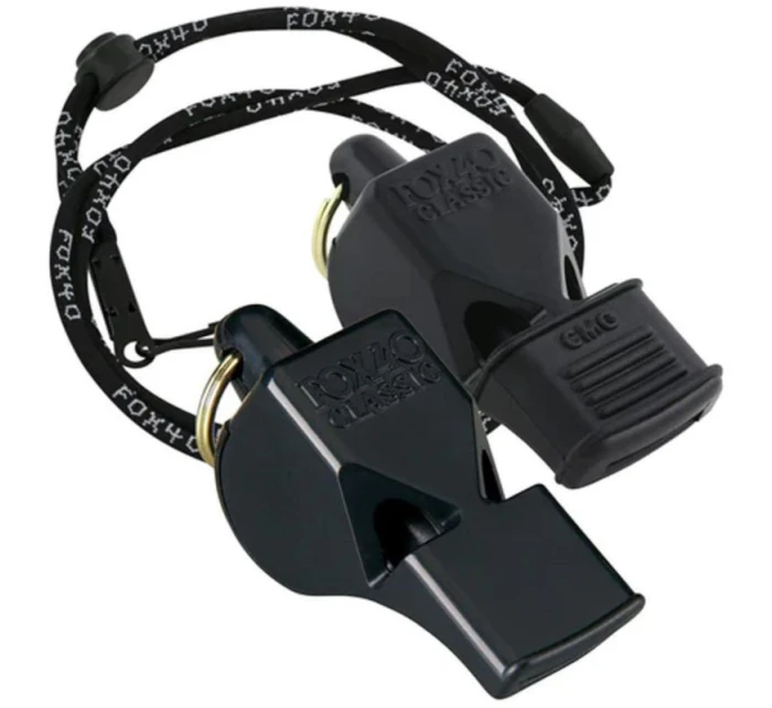 FOX 40 CLASSIC A CLASSIC CMG PÍŠŤALKA ČERNÁ SE ŠŇŮROU 2 BALENÍ