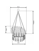 Závěsné sedadlo DRAGON HAMMOCK 80x60 cm tmavě šedé barvy