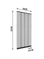 LAMELOVÁ MOSKYTIÉRA 100X220 POLYESTER+PÁSEK NA SUCHÝ ZIP