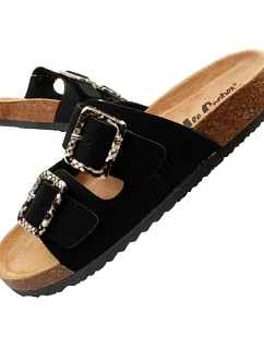 Lee Cooper dámské šněrovací boty slip-on žabky černé semišové pohodlné lehké dámské