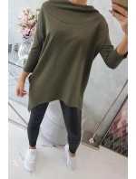 Halenka s model 21755694 potiskem khaki - K-Fashion Halenka s model 21755694 potiskem khaki - K-Fashion