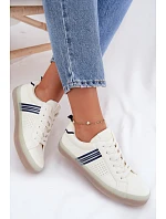 Eko kožené dámské tenisky Big Star model 22074741 Bílé - Big Star Shoes Eko kožené dámské tenisky Big Star model 22074741 Bílé - Big Star Shoes