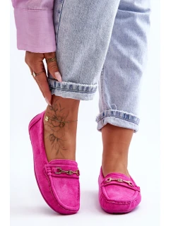 Dámské klasické semišové mokasíny růžové model 21625465 - Boto