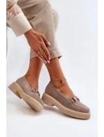 Zazoo 3429 Zamszové Dámské Mokasíny S Ozdobou Hnědé