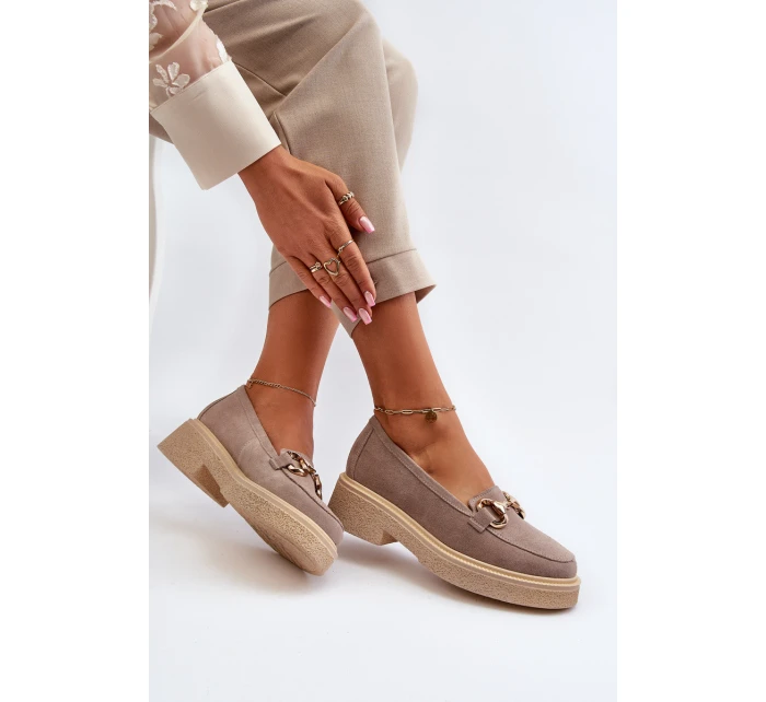 Zazoo 3429 Zamszové Dámské Mokasíny S Ozdobou Hnědé