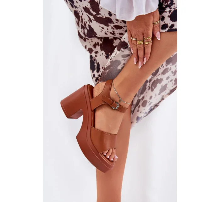 Sandály na podpatku  model 209923 Step in style