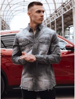 Pánská šedá košile Dstreet model 21977363 - FashionStreet