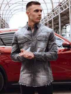 Pánská šedá košile FashionStreet DX2583