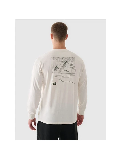 Pánské tričko oversize s potiskem a dlouhým rukávem model 21907571 - 4F