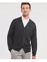 Pánský pletený cardigan s výstřihem do V 11. charcoal marl model 22476190 - Russell Athletic Pánský pletený cardigan s výstřihem do V 11. charcoal marl model 22476190 - Russell Athletic