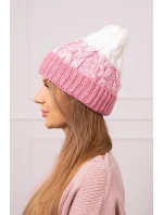 Dámská čepice Samara K346 powder pink+ecru Dámská čepice Samara K346 powder pink+ecru