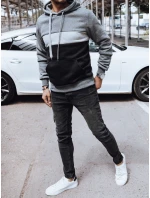 Pánská mikina s kapucí tmavě šedá model 21979596 - Dstreet Pánská mikina s kapucí tmavě šedá model 21979596 - Dstreet