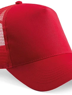 Beechfield B 640 5 panelová Trucker kšiltovka 53.0640 classic red/classic red