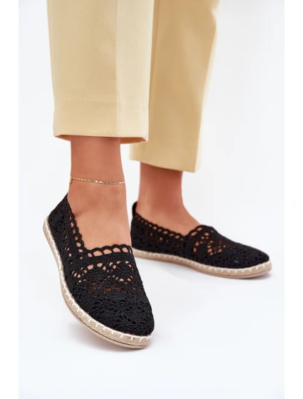 Krajkové Espadrilky Dámské Černé model 21701546 - Boto Krajkové Espadrilky Dámské Černé model 21701546 - Boto