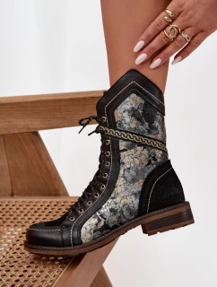 Dámské kotníkové boty z pravé kůže model 21714256 - Maciejka