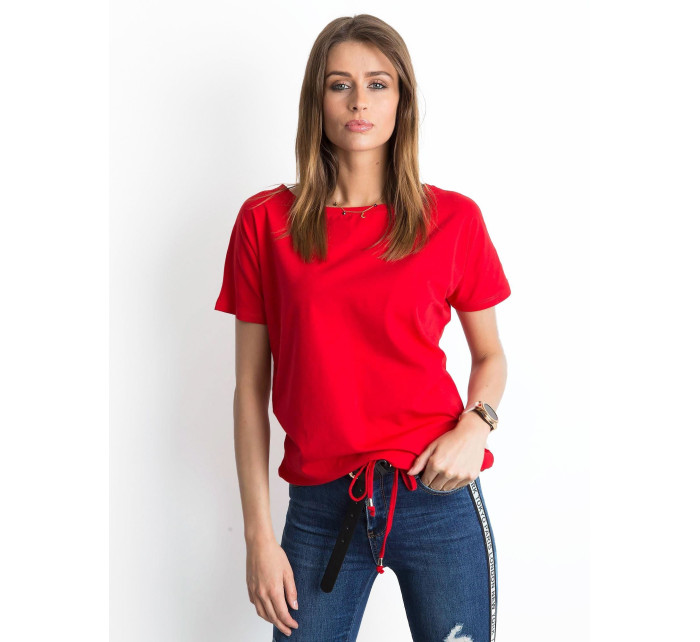 Dámské červené bavlněné tričko