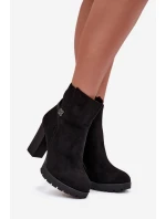 Dámské kotníkové boty Zayna na sloupku – černé Dámské kotníkové boty Zayna na sloupku – černé