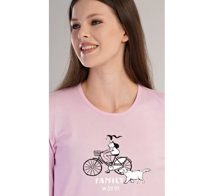 Dámské pyžamo dlouhé Dívka na kole