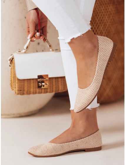 Dámské semišové baleríny s podpatkem white Dstreet model 21984662 - FashionStreet