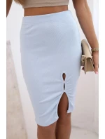 Dámská model 21774831 sukně s knoflíky kostkovaná béžová - K-Fashion Dámská model 21774831 sukně s knoflíky kostkovaná béžová - K-Fashion