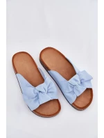 Dámské Pantofle Na S Mašlí Modré model 21701483 - Boto Dámské Pantofle Na S Mašlí Modré model 21701483 - Boto