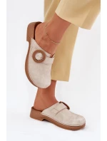 Dámské Pantofle S Přezkou Inblu Béžové TF000001 Dámské Pantofle S Přezkou Inblu Béžové TF000001