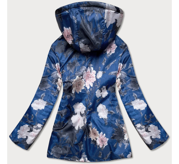 Světle modrá dámská oboustranná bunda s kapucí model 17099153 - Andrea Lee