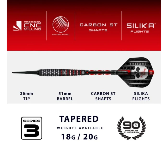 Šipky Harrows RYAN SEARLE SERIES 3 90% softip Šipky Harrows RYAN SEARLE SERIES 3 90% softip