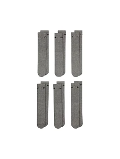 Nike Everyday Cush Crew 6 párů šedých ponožek SX7666 064