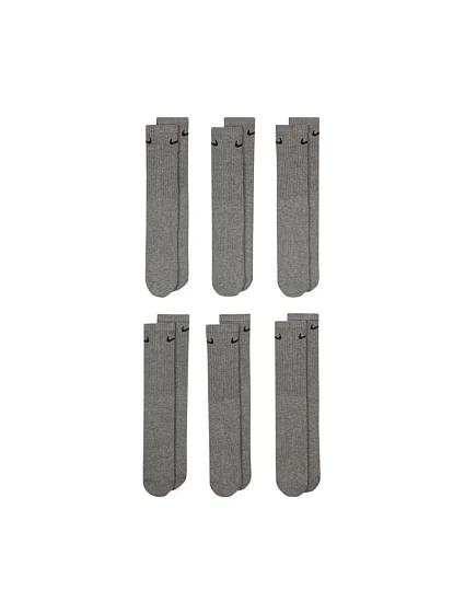 Nike Everyday Cush Crew 6 párů šedých ponožek SX7666 064 Nike Everyday Cush Crew 6 párů šedých ponožek SX7666 064