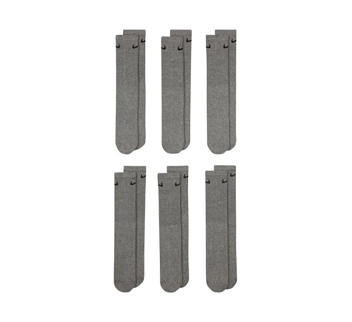 Nike Everyday Cush Crew 6 párů šedých ponožek SX7666 064 Nike Everyday Cush Crew 6 párů šedých ponožek SX7666 064