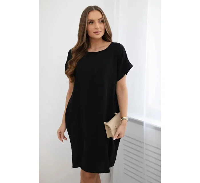 Šaty s kapsami černý