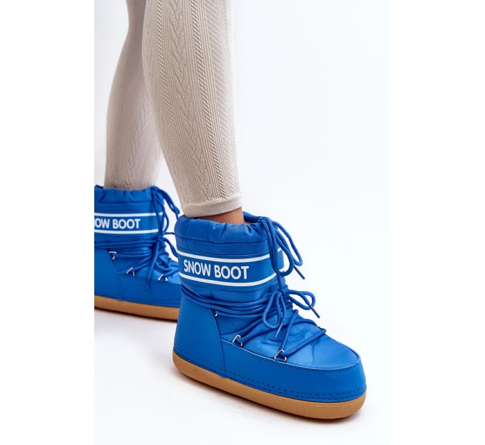 Dámské vázané sněhové boty modré model 21642407 - Boto Dámské vázané sněhové boty modré model 21642407 - Boto