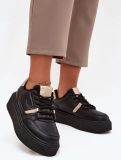 Dámské Sneakersy Na Platformě Big Star SS274360 Černé