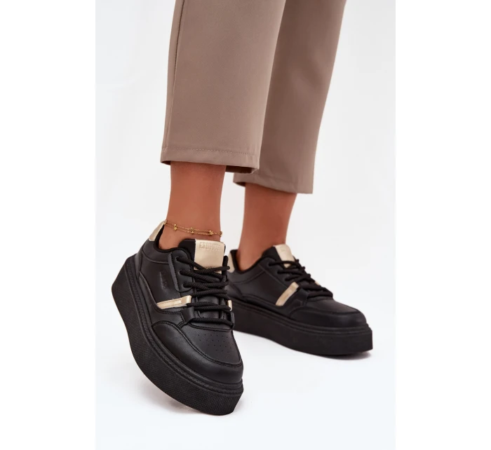 Dámské Sneakersy Na Platformě Big Star SS274360 Černé Dámské Sneakersy Na Platformě Big Star SS274360 Černé