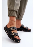 Dámské pantofle na platformě Big Star Černá