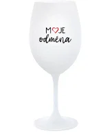 MOJE ODMĚNA - bílá sklenice na víno 350 ml